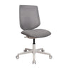 Silla Home Office Sitflex Lady con tapizado de tela gris y base blanca con ruedas de hjh OFFICE