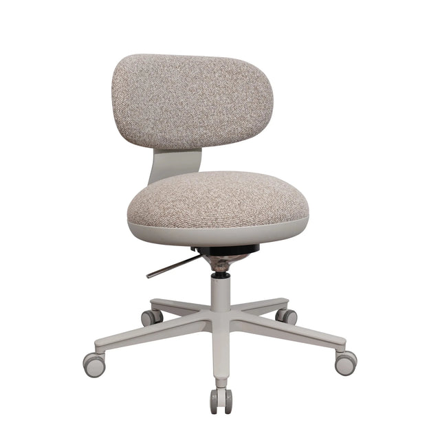 Silla Home Office SITMOTION W con tapizado de tela gris y base clara con ruedas de hjh OFFICE