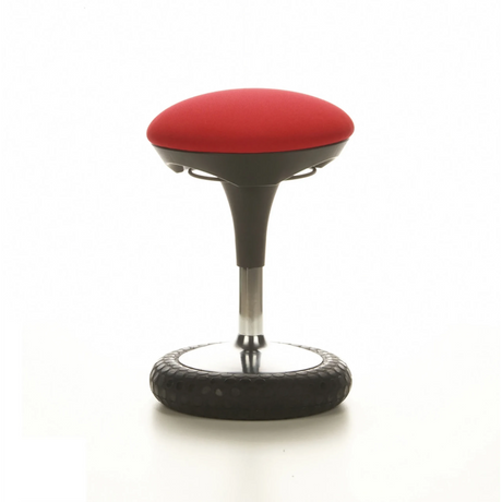 asiento de pie SITNESS 20 con asiento rojo y anillo para pies negro de Topstar