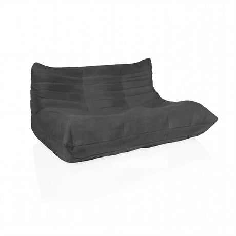 Sillón de diseño Sitzolo 2 gris con superficie acolchada y relleno suave de hjh LIVING