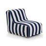 Sofá Hinchable Sitzolo Air con funda de rayas azules y blancas y respaldo bajo de hjh LIVING