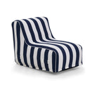 Sofá Hinchable Sitzolo Air con funda de rayas azules y blancas y respaldo bajo de hjh LIVING