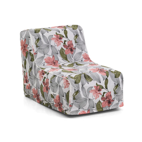 Sofá Hinchable Sitzolo Air con estampado floral en blanco, gris y rosa de hjh LIVING