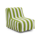 Sofá Hinchable Sitzolo Air con funda a rayas verdes y blancas de hjh LIVING