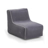 Sofá Hinchable Sitzolo Air gris con ribete blanco y funda de tela de hjh LIVING