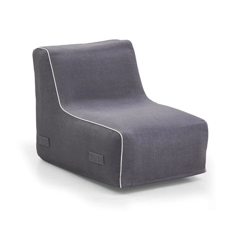 Sofá Hinchable Sitzolo Air gris con ribete blanco y funda de tela de hjh LIVING