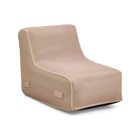 Sofá Hinchable Sitzolo Air beige con ribetes blancos y asas laterales de hjh LIVING