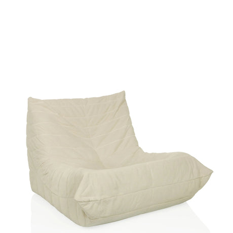 Sillón de diseño Sitzolo beige con funda de pana y estructura acolchada de hjh LIVING