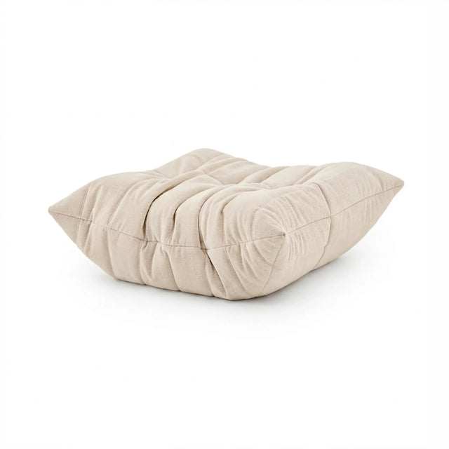 Puf Sitzolo Podi beige con superficie acolchada y forma cuadrada de hjh LIVING
