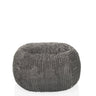 Puf Sitzolo R gris con estructura de tela acanalada de hjh LIVING