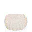 Puf beige Sitzolo R con estructura de superficie acanalada de hjh LIVING