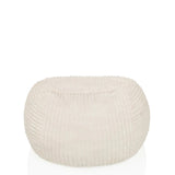 Puf beige Sitzolo R con estructura de superficie acanalada de hjh LIVING
