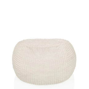 Puf beige Sitzolo R con estructura de superficie acanalada de hjh LIVING