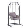 Silla colgante Skylo en color gris oscuro con estructura y cojín de hjh LIVING