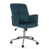 Silla Home Office SOLAO 400 con tapizado de tela en color petróleo y base en estrella brillante de hjh OFFICE