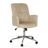 Silla Home Office SOLAO 400 con tapizado de tela beige y base en estrella brillante con ruedas de hjh OFFICE
