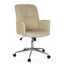 Silla Home Office SOLAO 400 con tapizado de tela beige y base en estrella brillante con ruedas de hjh OFFICE