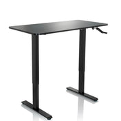 Escritorio de pie negro STAND CR con mecanismo de manivela y estructura de pie en T de hjh OFFICE