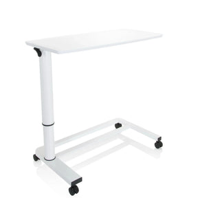 Escritorio de pie blanco STAND II con pata regulable en altura y cuatro ruedas de hjh OFFICE