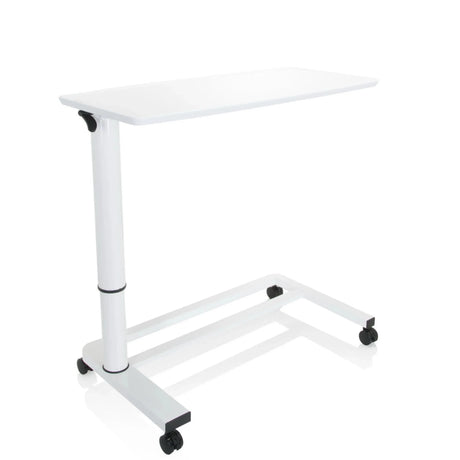 Escritorio de pie blanco STAND II con pata regulable en altura y cuatro ruedas de hjh OFFICE