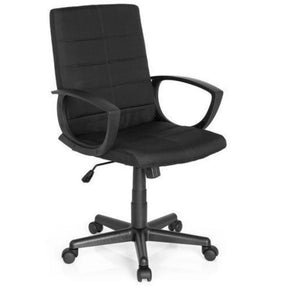 Silla Home Office STAR-TEC CL300 negra con tapizado de tela, reposabrazos y base con ruedas de MyBuero