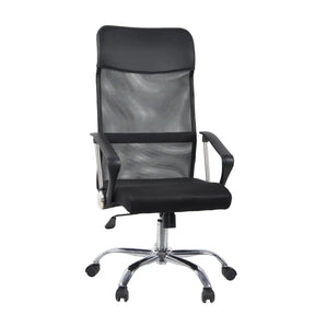 Sillón de oficina Home Office Stryka Net negro con tapizado de malla y base brillante de hjh OFFICE