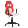 Silla giratoria para niños TEEN GAME AL en rojo y blanco con dos recortes en el reposacabezas de hjh OFFICE