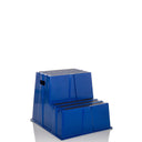 Taburete bajo azul TIO-E2 con dos peldaños y superficies antideslizantes de hjh OFFICE
