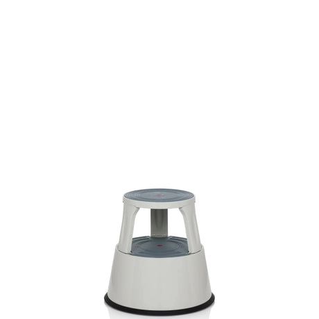 taburete bajo TIO-M II gris claro con superficies antideslizantes y anillo de base negro de hjh OFFICE