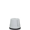 taburete bajo gris TIO-S con anillo inferior negro antideslizante de hjh OFFICE