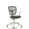 Silla Home Office TOP 108 W gris con respaldo de malla y estructura blanca de hjh OFFICE