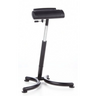 Asiento de pie TOP WORK 30 negro con soporte acolchado y base regulable en altura de hjh OFFICE