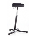 Asiento de pie TOP WORK 30 negro con soporte acolchado y base regulable en altura de hjh OFFICE