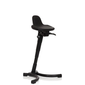 Asiento de pie TOP WORK 34 negro con asiento ergonómico y base de estrella de hjh OFFICE