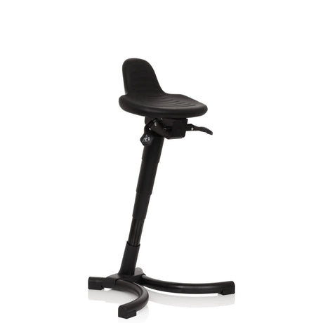 Asiento de pie TOP WORK 34 negro con asiento ergonómico y base de estrella de hjh OFFICE