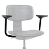 Reposabrazos TOP WORK B - A en negro en una silla gris claro de hjh OFFICE