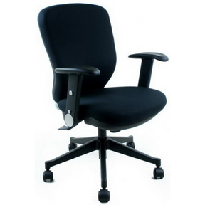 Silla de oficina profesional TRAFFIC 20 negra con reposabrazos y base con ruedas de hjh OFFICE