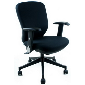 Silla de oficina profesional TRAFFIC 20 negra con reposabrazos y base con ruedas de hjh OFFICE