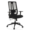Silla de oficina profesional TRAMORE BASE negra con respaldo de malla y reposabrazos de hjh OFFICE