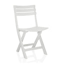 Silla de exterior blanca TRAVANO plegable con estructura de listones de hjh LIVING