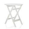 Mesa plegable blanca TRAVANO T con tablero cuadrado y estructura en X de hjh LIVING