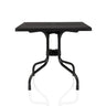 Mesa plegable TRAVANO T1 negra con tablero cuadrado y estructura curva de hjh LIVING