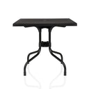 Mesa plegable TRAVANO T1 negra con tablero cuadrado y estructura curva de hjh LIVING