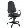 Silla Home Office TRENDY SY con tapizado de tela color antracita y reposabrazos de Topstar