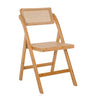 Silla plegable TUDELA BAMBOO marrón de bambú con rejillado vienés en el asiento y el respaldo de hjh LIVING