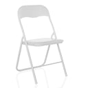 Silla plegable TUDELA BASIC blanca de PVC con respaldo y asiento sencillos de hjh OFFICE