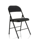 Silla plegable TUDELA II negra con funda de tela y estructura metálica de hjh OFFICE