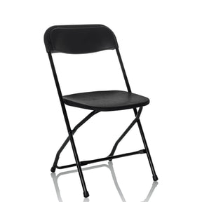 Silla de exterior negra TUDELA XXL B con estructura metálica y superficie de plástico de hjh OFFICE