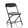Silla de exterior negra TUDELA XXL PRO con asiento y respaldo perforados de hjh OFFICE