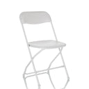Silla de exterior blanca TUDELA XXL W con estructura plegable y asiento liso de hjh OFFICE